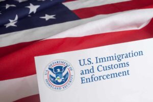 american flag and USCIS letter head